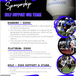 Gold Support-a-Stang Sponsorship