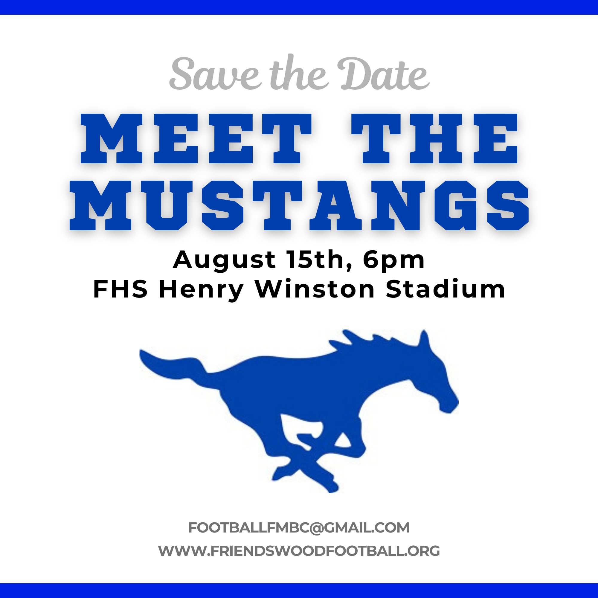 Meet the Mustangs 2026 Save the Date